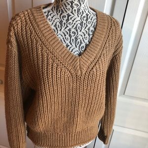 H&M Cable Knit V-neck Sweater